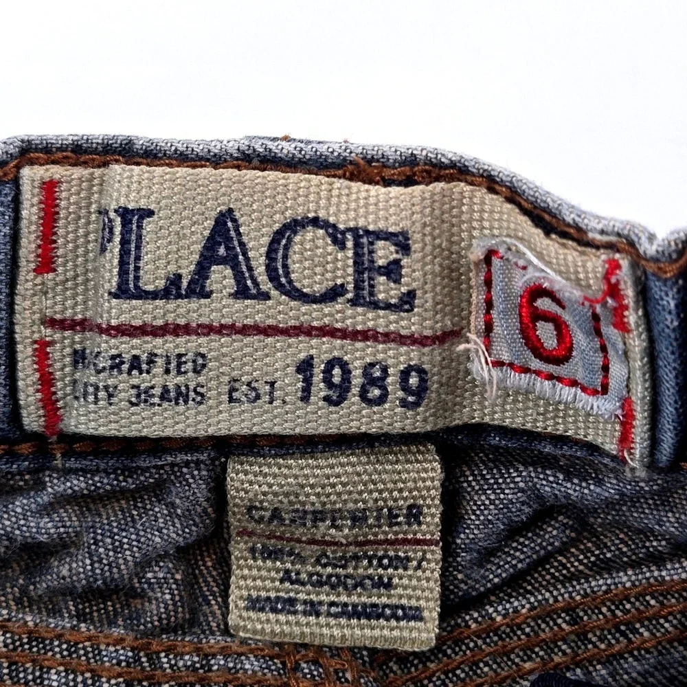 The Children's Place Carpenter Jeans Boys Size 6 Denim Y2K Wide Leg Vintage